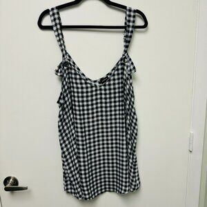 Torrid | Black & White Plaid Tank Top 108
